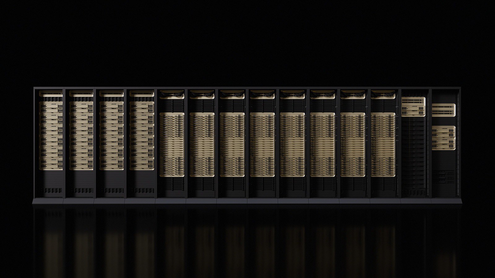 India's first NVIDIA Vera Rubin rack-scale system, a full row of GPU compute trays installed at HN-1 Hyderabad